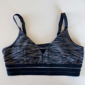 Abercrombie & Fitch Black and Gray Sports Bra